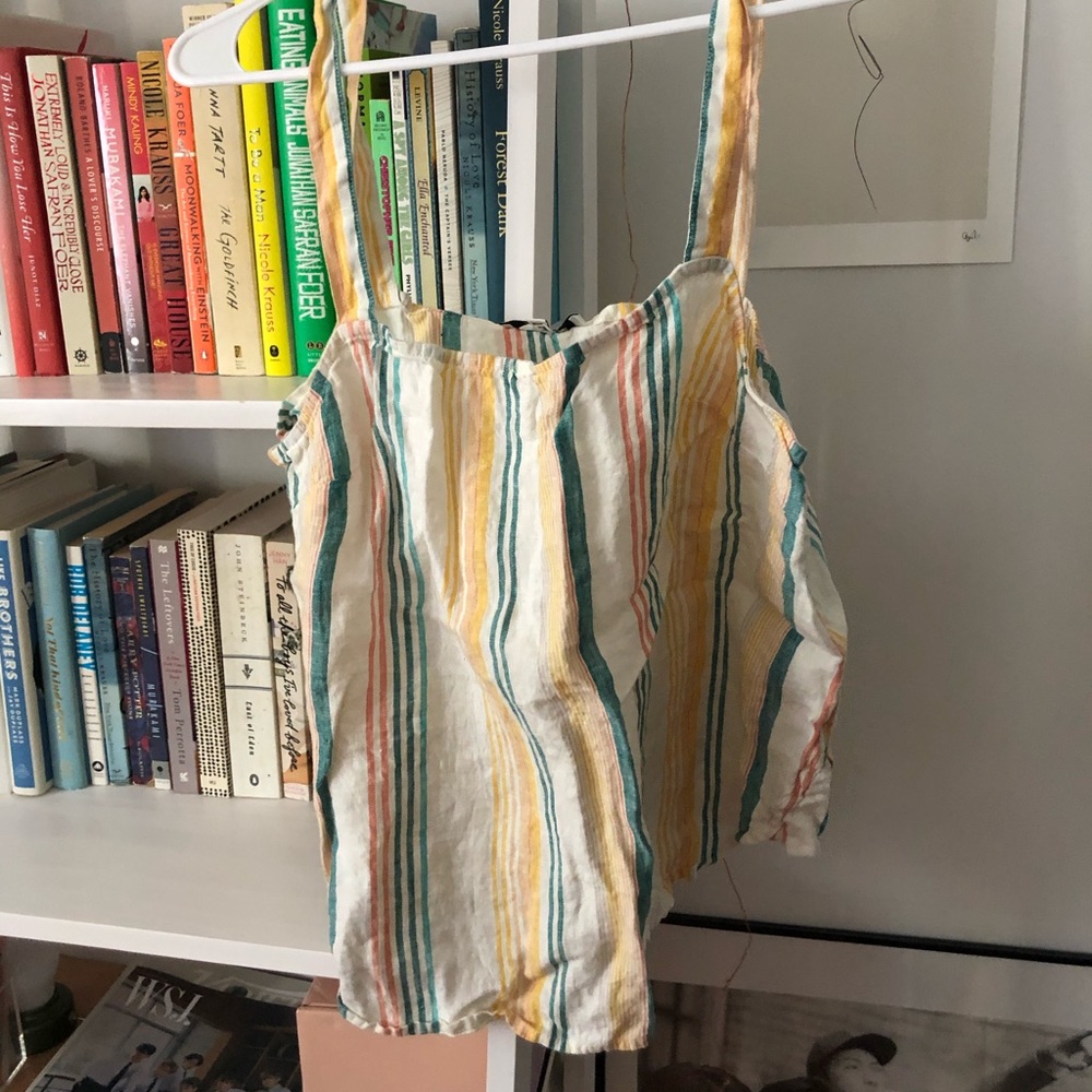 Madewell linen striped tank